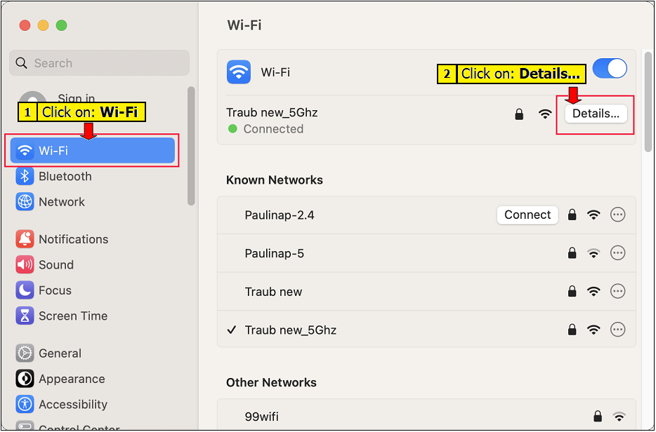 Cancel Proxy settings on MAC (OS13 anf higher)
