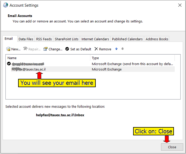 Setting a profile on Outlook 2016 and lower